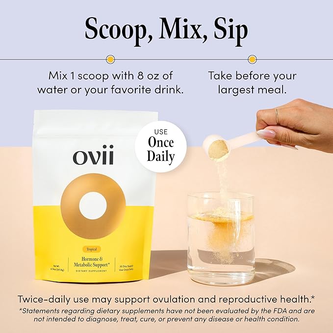 Ovii Metabolic Support for Women – Reducose® White Mulberry with Myo-Inositol &amp D-Chiro Inositol 40:1 Blend – Hormone Balance Glucose Support &amp Appetite Control Supplement – 30 Servings Trop