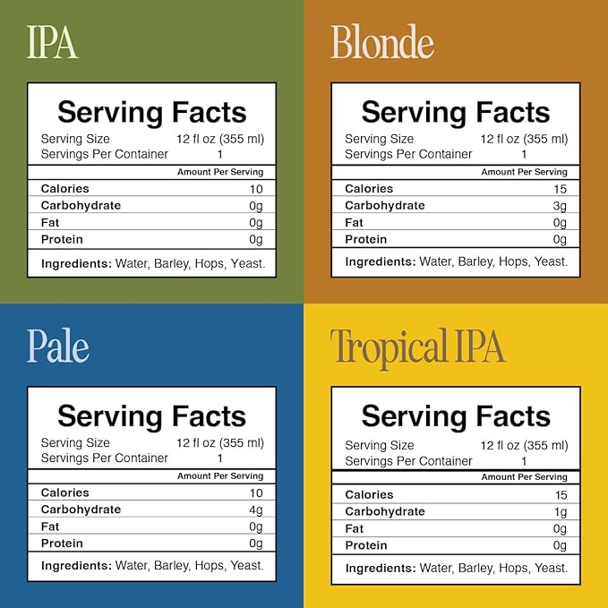 Partake Brewing Craft Non Alcoholic Beer Variety Pack x 12 Fl Oz Cans - Low Calorie &amp Carb No Sugar All Natural Ingredients - Award-Winning Taste Non Alcoholic Beer Without the Empty Calories