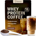 Protein Coffee Powder Whey Protein Iced Coffee | 14-Mushroom Blend with Reishi &amp Lion’s Mane L-Theanine Ashwagandha &amp DHA | No Added Sugar Keto Friendly Gluten Free | Cinnamon Flavor 20