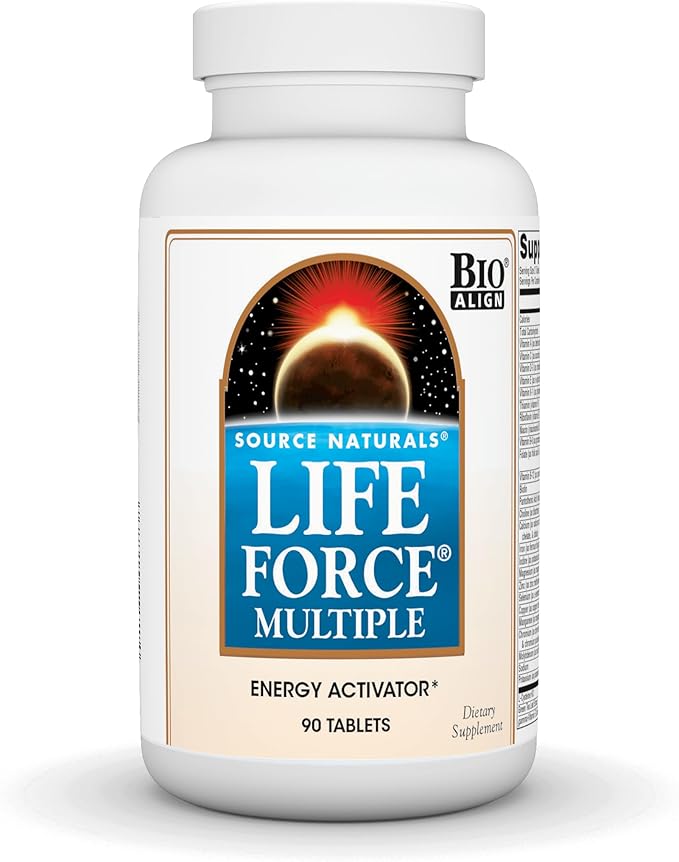 Source Naturals Life Force Multiple Daily Multivitamin High Potency Essential Vitamins Minerals Antioxidants &amp Nutrients - Energy &amp Immune Boost - 90 Tablets