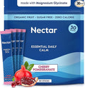 Nectar Calm Magnesium Glycinate Drink Mix - Sugar Free &amp Zero Calorie - with Organic Ashwagandha Vitamin D L-Theanine Hydrating Electrolytes - Relax Focus &amp Calm (Cherry Pomegranate 30 Sti