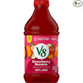 V8 Strawberry Banana 100% Fruit and Vegetable Juice 46 fl oz Bottle (Pack of 6)