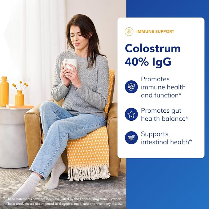 Pure Encapsulations Colostrum | 40% IgG Highly Concentrated Immune Support | 90 Capsules