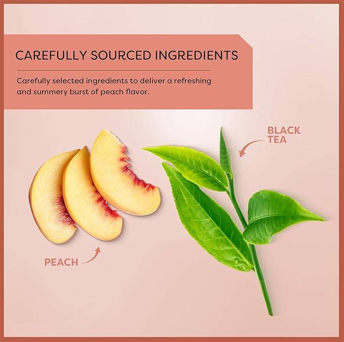 Wissotzky Sunny Peach Black Tea (6 Pack - 120 Tea Bags) | Antioxidant Rich | Fruity Delight | Black Tea Bags