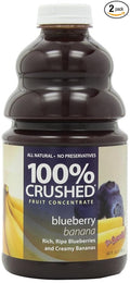 Dr. Smoothie 100% Crushed Fruit Smoothie Blueberry Banana 46-Ounce Bottles (Pack of 2)