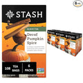 Stash Tea Decaf Pumpkin Spice Black Tea - Decaf Non-GMO Project Verified Premium Tea with No Artificial Ingredients 18 Count (Pack of 6) - 108 Bags Total