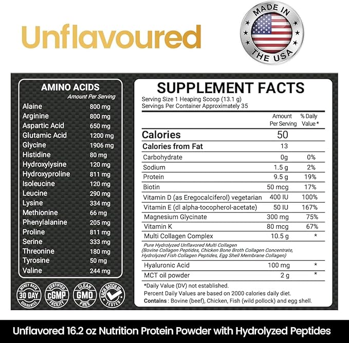 Keto Multi Collagen Protein Powder 16.2 oz &amp Superfood Reds &amp Greens Powder 11.64 oz Bundle Supports Gut Health Joints Skin Immunity Antioxidants Vegan &amp Non-GMO