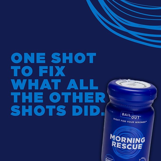 Bailout Wellness - Morning Rescue Liquid Hydrating Drink 2 Fluid Ounces Pack of 12