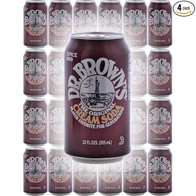 Dr. Brown Cream Soda 6 pack 12-ounces (Pack of 4)