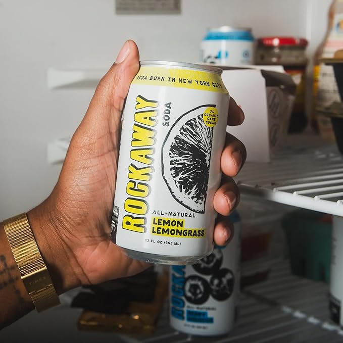 ROCKAWAY Variety Soda Drinks - Low calorie drinks made from Real Fruit Juice All Natural - Soda Pop Drinks Gluten Free Vegan GMO Free - 12oz (12 Pack)
