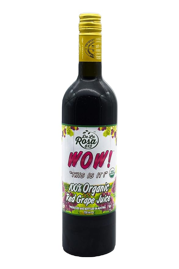 De La Rosa Organic Red &amp White Grape Juice No Preservatives or Sulfites Vegan Kosher Non-GMO &amp Gluten Free Austrian Red &amp White Grape Juice 25.4 Oz (Pack of 2)