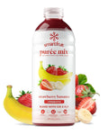 Smartfruit Strawberry Bananza + Oat Fiber – 100% Real Fruit Purée with Strawberries &amp Banana – Great for Smoothies Juice Yogurt Cocktails Teas &amp More – High in Vitamin C – 48oz