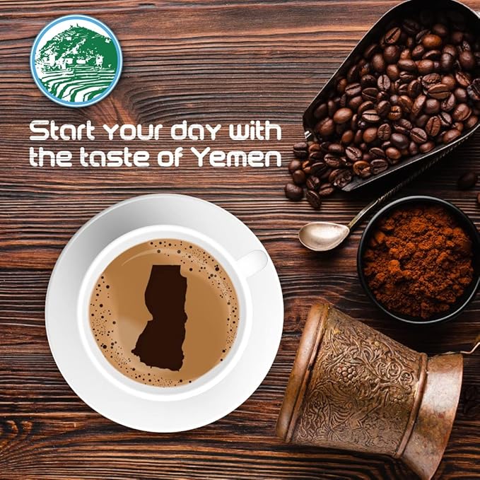 Al-Aqeeq Whole Bean Yemen Coffee Haraaz Region | Specialty Organic Arabica Coffee | Low Acid Medium Roast | Freshly Roasted Fair Value