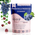 MATOP Vaginal Probiotic Prebiotic Gummies for Women - Vaginal pH Balance &amp Digestive Support Grape Flavor Vegan Sugar-Free Gluten-Free 90 Count