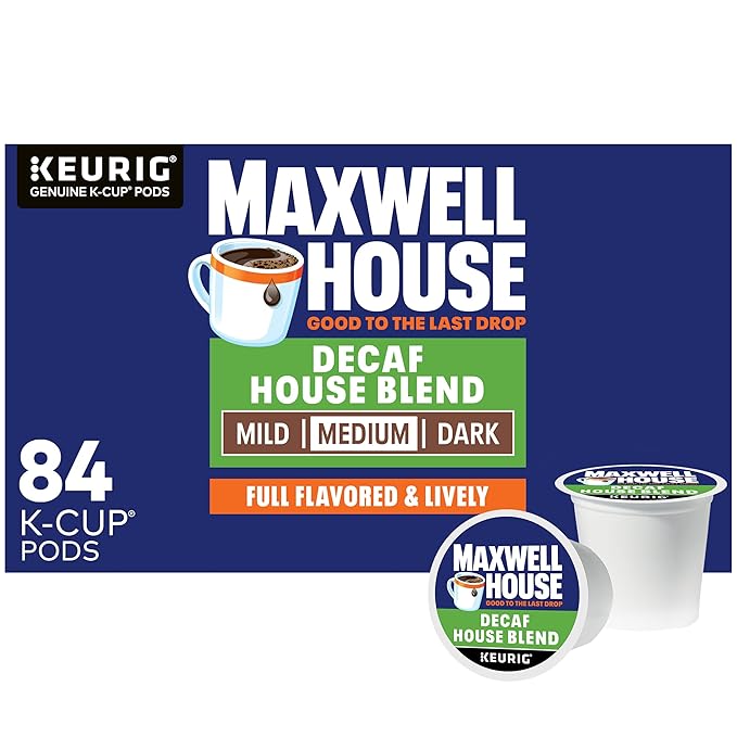 Maxwell House Decaf House Blend Medium Roast K-Cup Coffee Pods 84 ct Box