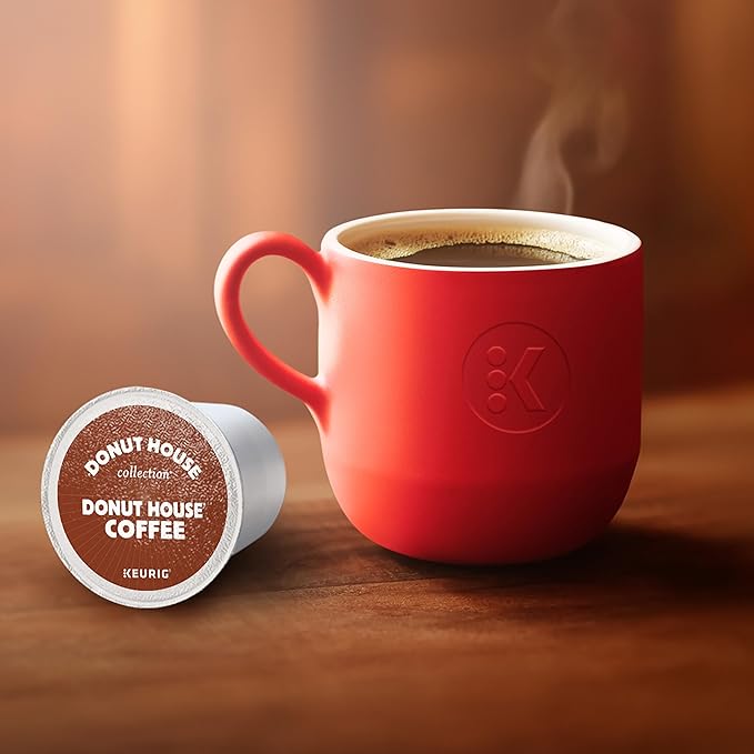 Donut House Collection Donut House Coffee Single-Serve Keurig K-Cup Pods Light Roast 48 Count (2 Boxes of 24 Pods)