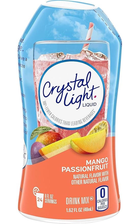 Crystal Light Liquid Water Enhancer Variety Pack – Mango Passionfruit Tropical Coconut &amp Berry Sangria Sugar-Free Drink Mix (1.62 fl oz 1 Ea.) (Variety Pack)