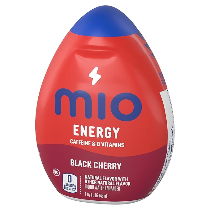 MiO Energy Liquid Water Enhancer Black Cherry 1.62 Ounce (Pack of 12)