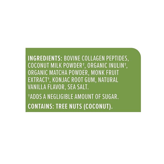 Primal Kitchen Matcha Collagen Keto Latte Powder Sugar-Free Collagen Peptides 9.33 Ounces
