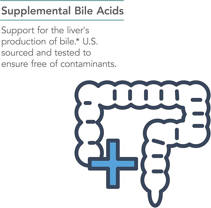 NutriCology Ox Bile 500 mg - Supports Fat Digestion - Delivers 500 mg Concentrated Bile Salts per Serving - Hypoallergenic &amp Vegetarian - 180 Servings - 180 Capsules