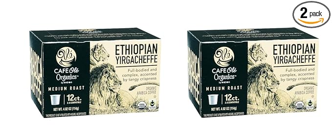 Cafe Ole HEB Single Serve Coffee Pods 12 count - 2 boxes (Ethiopian Yirgacheffe)