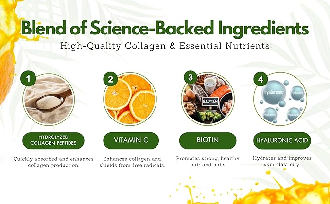 Best liquid collagen (mango flavor) US made &amp Lab tested sugar free premium peptides for women &amp men. powerful 10000 mcg Biotin+ 8000 mg hydrolyzed for anti aging glowing skin hair nail+ join
