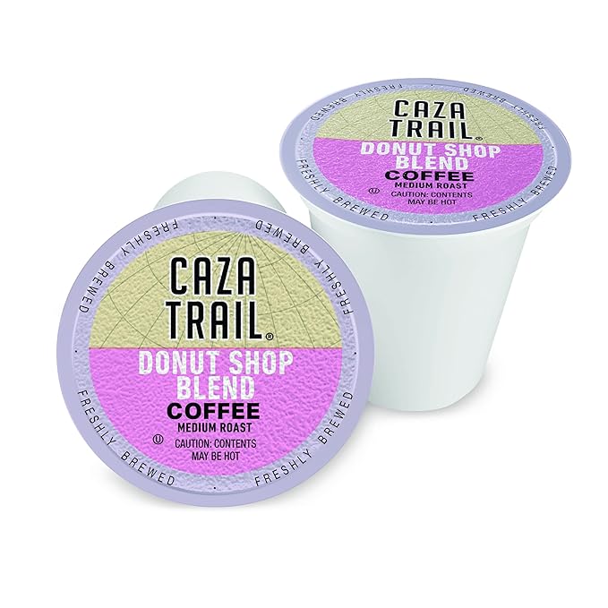 Caza Trail Coffee Pods Donut Shop Blend Single Serve 100 Count (Pack of 1) (Packaging May Vary)