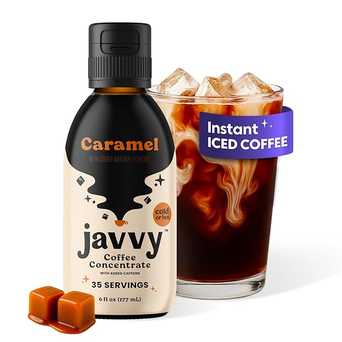 Coffee Concentrate - Cold Brew Coffee Perfect for Hot or Iced Instant Coffees Hot Drinks Cold Brew Concentrate 35 Servings - Caramel