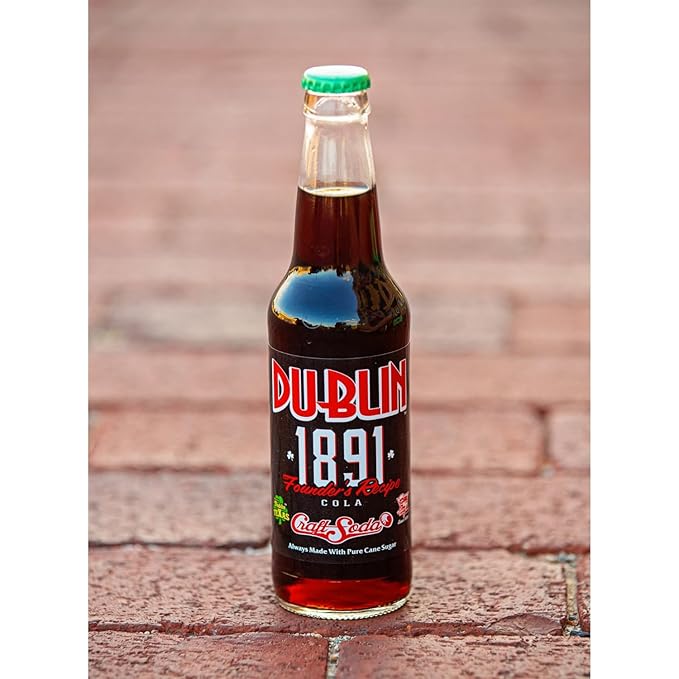 Dublin Bottling Works Craft Soda Pure Cane Sugar Made in Texas – Assorted 12-Pack – Premium Small-Batch Soda Gluten-Free Retro Artisanal Beverages (12 Pack 1891 Founder’s Recipe)