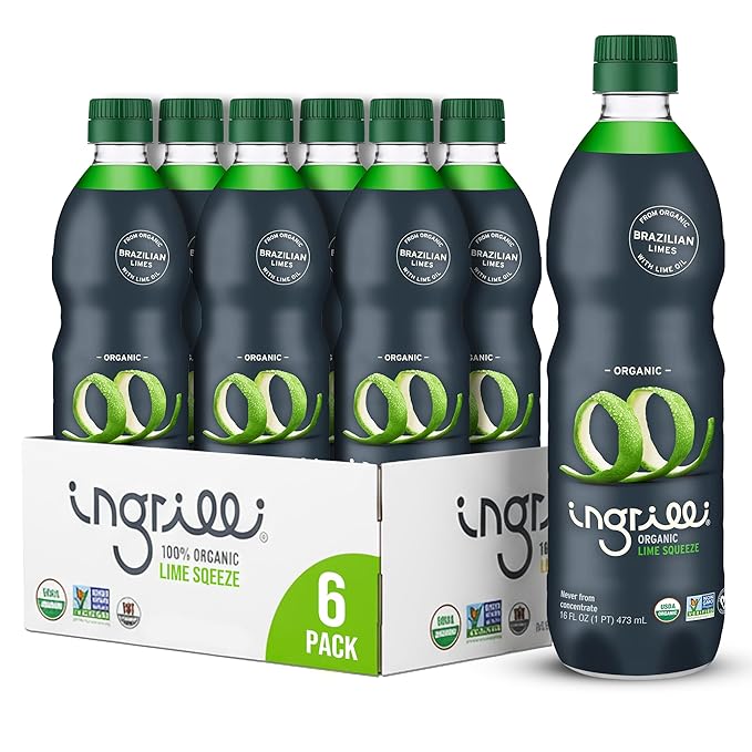 Ingrilli Organic Lime Squeeze 16 Fl Oz Bottle (Pack of 6)
