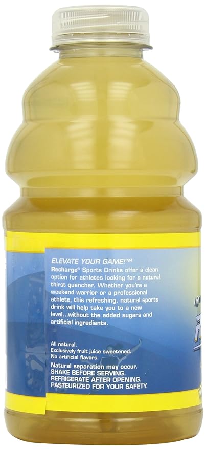 R.W. Knudsen Family Recharge Lemon Flavored Sports Beverage Mix 32 Ounce (Pack of 12)