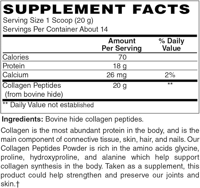 Holly Hill Health Foods Collagen Peptide Powder Unflavored 9.88 Ounces
