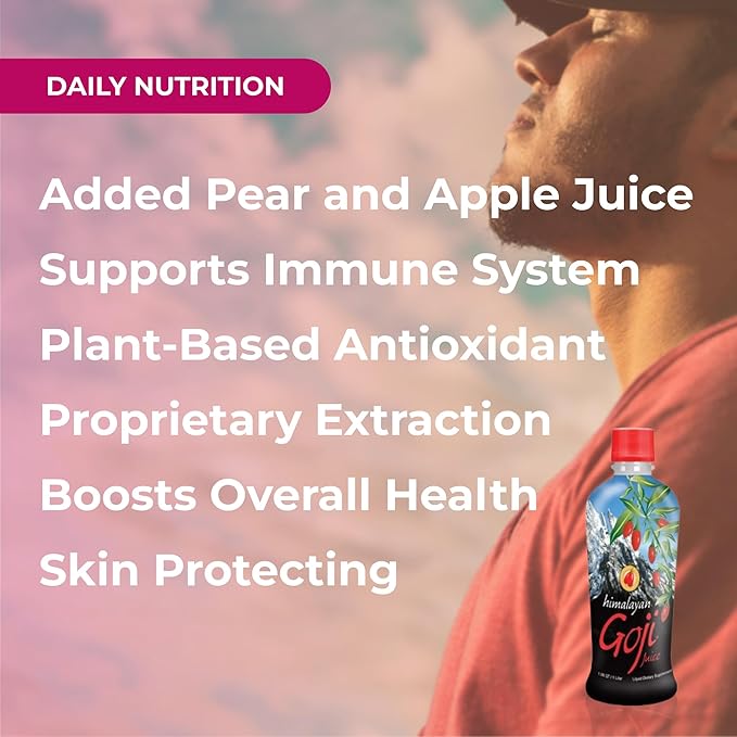 Youngevity Himalayan Goji Berry Juice – Premium Quality 100% Natural Goji Juice – Vitamin and Antioxidant Rich Superfruit Supplement – No Added Sugar Flavours Additives (1 Liter) (Pack of 1)