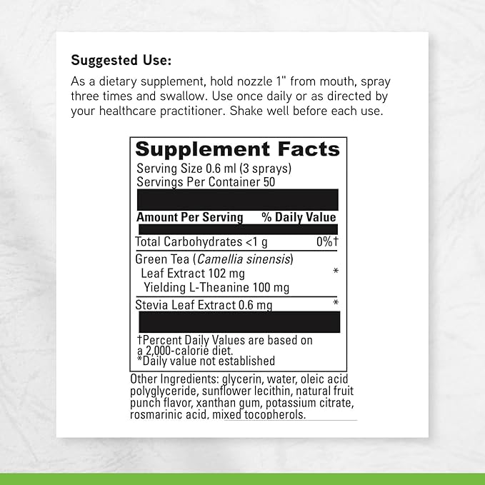 DAVINCI Little Calm - Calming Supplement for Kids* - Supports Relaxation Focus and Alertness* - with Green Tea Leaf Extract and Stevia Leaf Extract - Fruit Punch Flavor - 30 ml