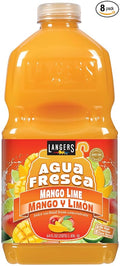 Langers Agua Fresca Mango y Limón (Mango Lime) 64 fl oz (Pack of 8) 64 Fl Oz (Pack of 8)