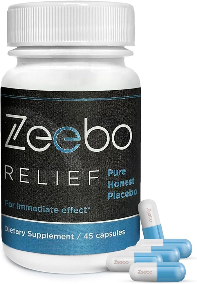 Zeebo Placebo Pills - Choose Tablet or Capsule Form (Blue-White Capsule)
