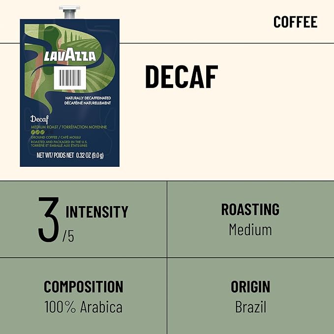 Flavia Lavazza Decaf Coffee Freshpacks works only with Flavia Brewers Medium Roast (Case of 76)