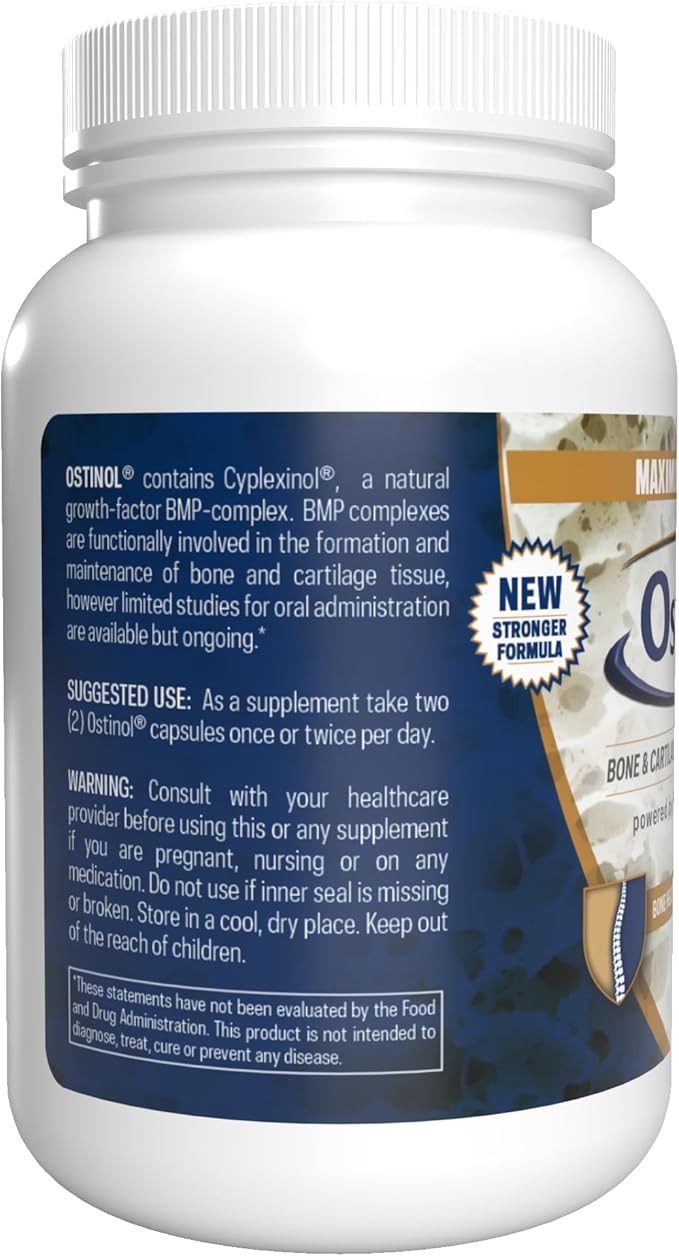 ZYCAL Ostinol Maximum Strength 500 mg (New and Improved Ostinol 450 mg) - Bone &amp Joint Supplement for Intense Bone Loss and Joint Dysfunction - 60 Capsules