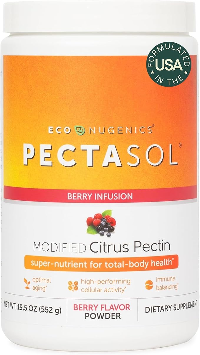 PectaSol Modified Citrus Pectin – 551g Berry Powder – Total-Body Health Supplement to Support Heart Immune System Inflammation Response &amp Healthy Aging + Maintain Healthy Galectin-3 Levels