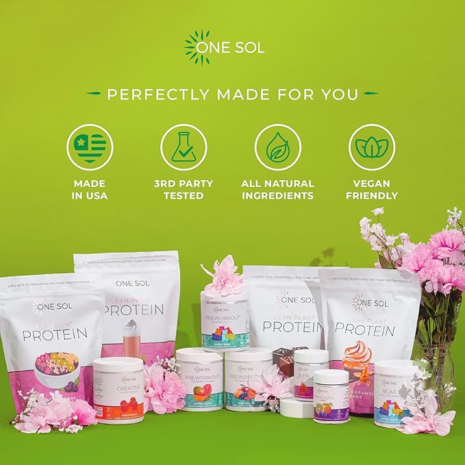 One Sol Greens Super Greens Powder to Reduce Bloating &amp Improve Gut Health Superfood Fresh Bloom Organic Greens Blend Juice &amp Smoothie Mix Pre &amp Probiotic with Digestive Enzymes Vegan