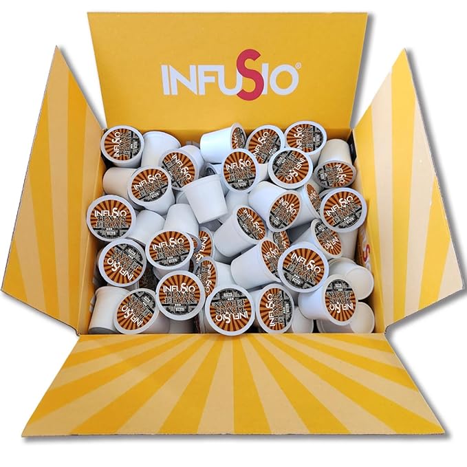 InfuSio Texas Pecan Coffee pods Single Serve Coffee Pods for Keurig K Cups Brewers - Premium Roasted 96 count