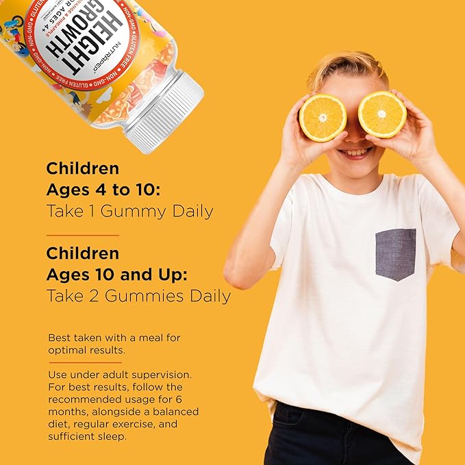 Teens Height Growth Supplement Gummies - Kids Grow Taller Natural Height Increaser Multivitamin - with Calcium Vitamin D3 K2 Zinc L-Arginine L-Glutamine L-Ornithine for Boys Girls