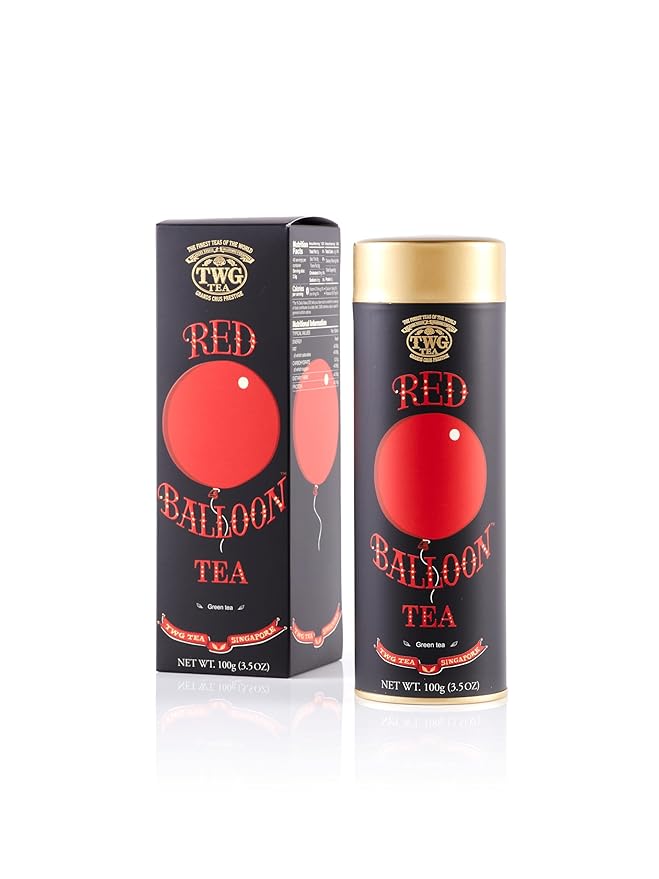 TWG Tea | Red Balloon Tea | Green Tea | Peach &amp Rose | Haute Couture Tin 100g | Gift Set