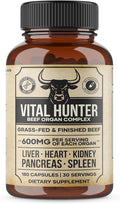 100% Grass Fed &amp Finished Beef Organ Supplement (Liver Heart Kidney Pancreas Spleen) Freeze-Dried Beef Non-GMO 180 Capsules