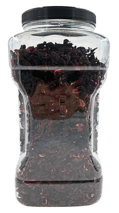 Dried Hibiscus Flower by Dasher's Spice &amp Beans | Flor De Jamaica | Dried Sorrel | 1.5 lb