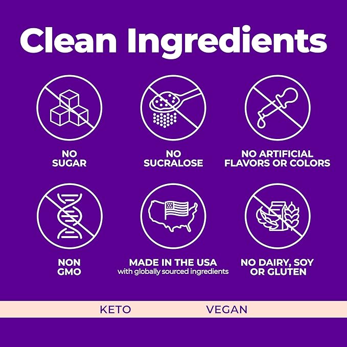 Pureboost Clean Energy Booster Refreshing Energy Drink Mix with B12 Vitamins Electrolytes Antioxidants Sugar-Free with No Sucralose (Acai Alert 30 Count)
