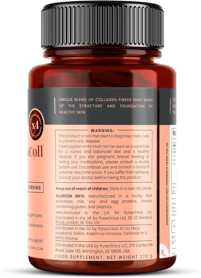 UltraColl Marine Collagen 1000mg x 180 Tablets (6 Months Supply). The only Patented Anti-Aging Collagen Types I II III and VII.