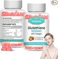 2 Pack Glutathione Collagen Gummies Collagen Gummies with Vitamin C Glutathione Supplement for Women Hair Skin Nails Muscle &amp Joint Anti-Aging Vegan Sugar Free Strawberry Flavor 120 Count