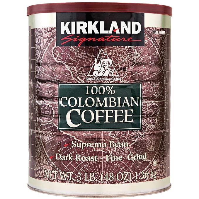 Signature 100% Colombian Coffee Supremo Bean Dark Roast-Fine Grind 6 Pound Signature-wy