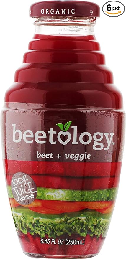 Beetology Beet Plus Veggie Juice 8.45 Fl Oz (Pack of 6)
